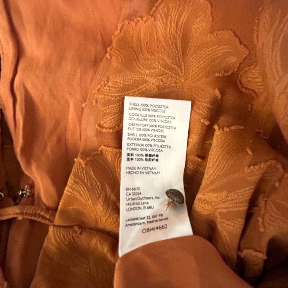 Elegant Orange Floral Dress - Picture 10 of 12